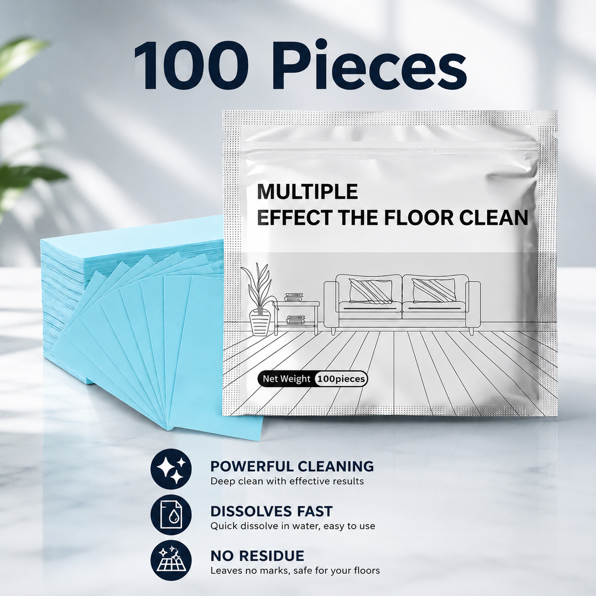 Multi-Effect Floor Cleaning Sheets – Powerful Deep Clean for Hardwood, Tile & Laminate