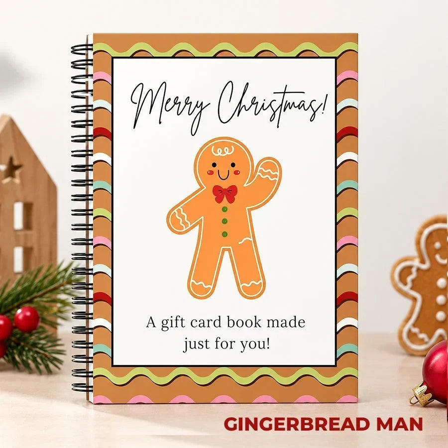 🔥 Christmas Gift Card Book🔥 – 12 Gift Card Pages & Personal Message Holder