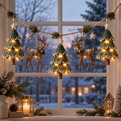✨Last Day 70% OFF✨Lighted Woodland Christmas Garland