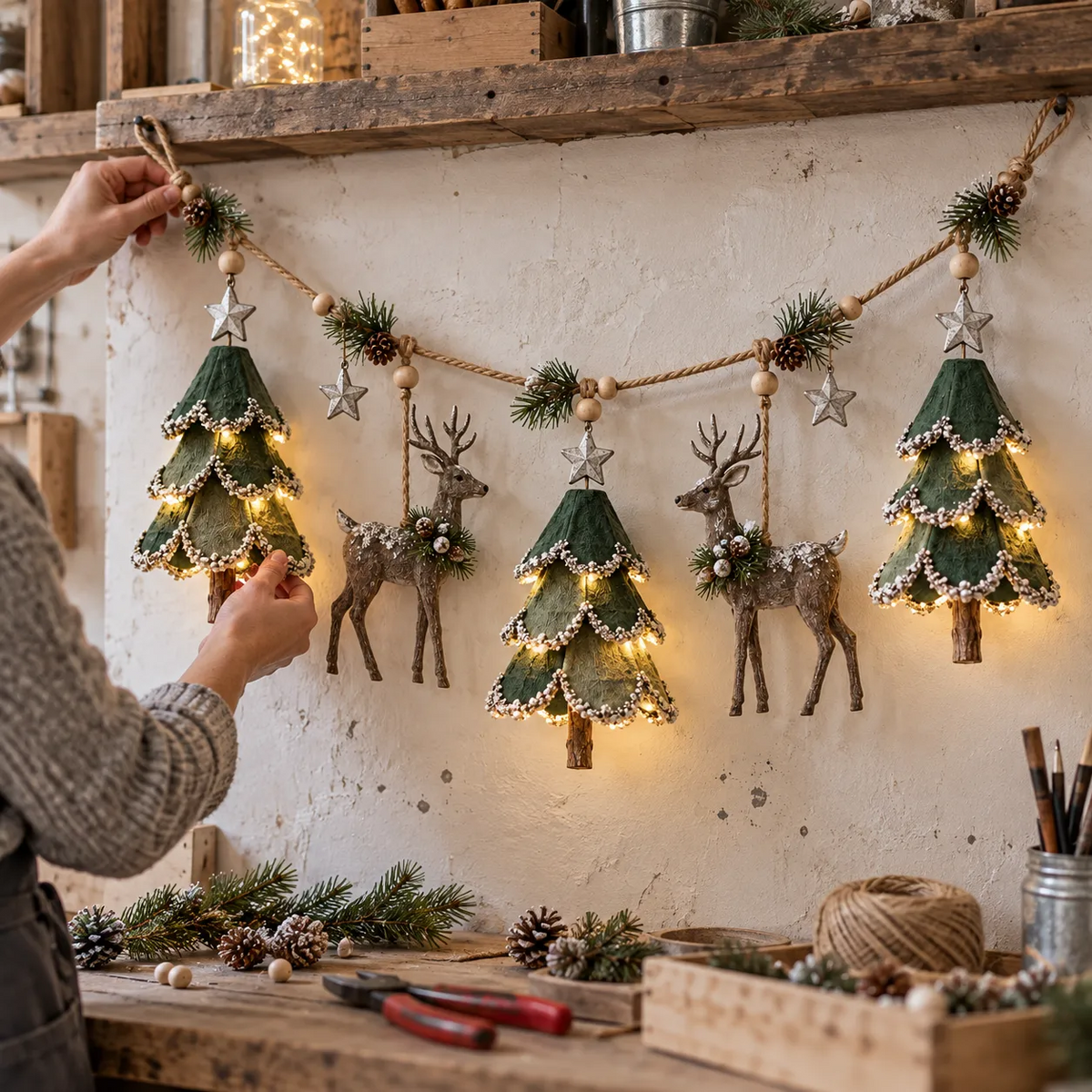 ✨Last Day 70% OFF✨Lighted Woodland Christmas Garland