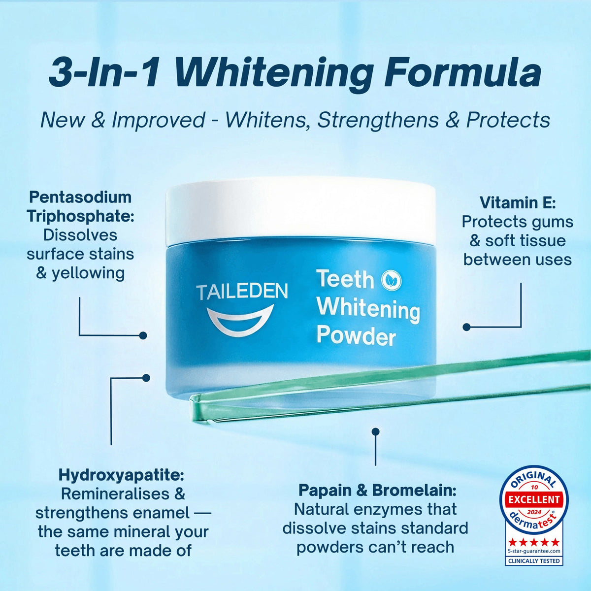 Expert-approved teeth whitening powder
