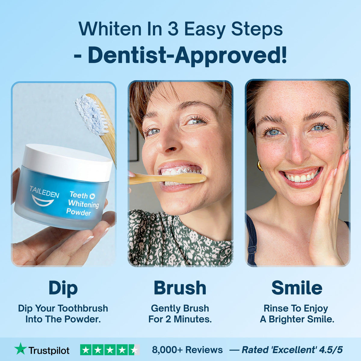 Expert-approved teeth whitening powder