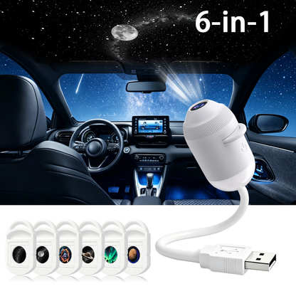 🌌2-in-1 Galaxy Projector Night Light with Flexible Gooseneck | USB Starry Sky Projector for Bedroom
