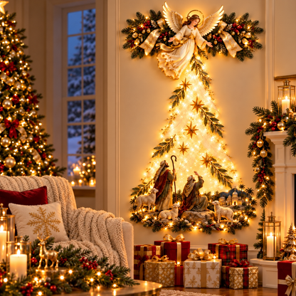 ✨Last Day 50% OFF✨✝️ Bethlehem Star of Faith™ – Lighted Nativity Wall Decor